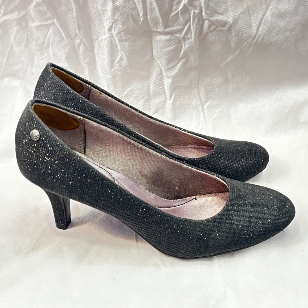 Life Stride Glittery Black Heels -8.5 M-